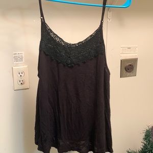 Black lace tank top.